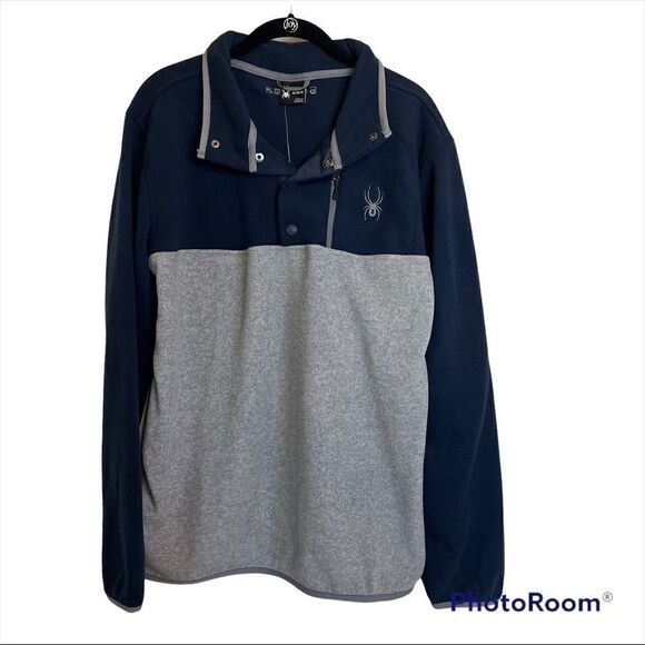 Spyder Two Tone Performance Fleece 4 snap Size M NWT - Picture 1 of 10